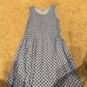 Croft & Barrow Blue Patterned Midi Dress